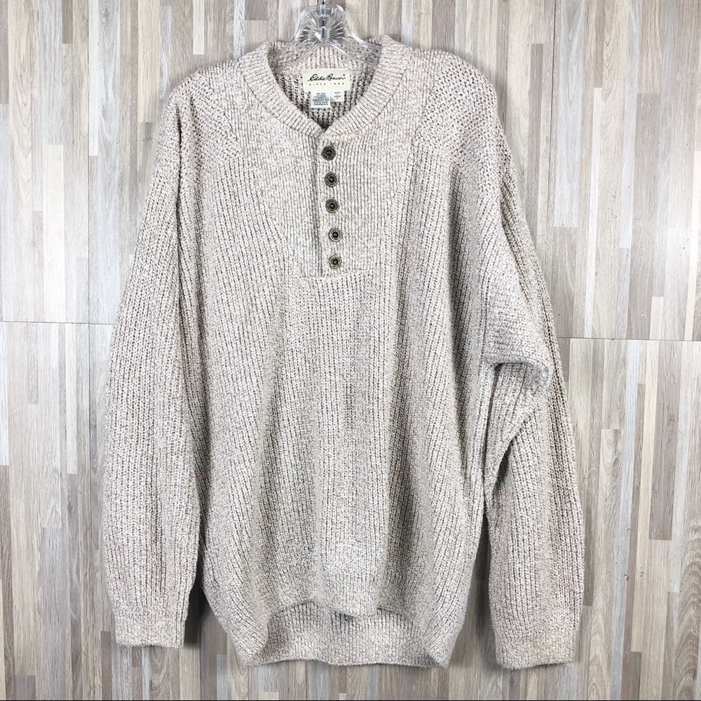 Eddie Bauer | Beige Knitted Long Sleeve Sweater L
